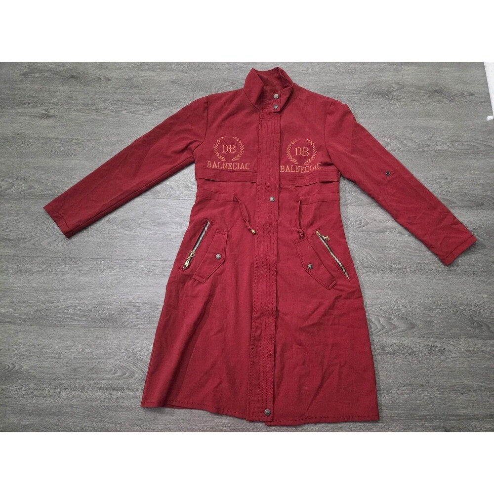 Womens Red Long Coat - Size 40